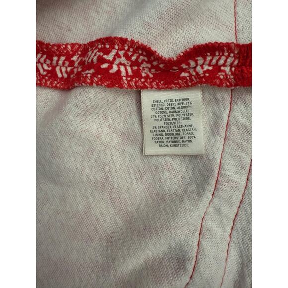 Maeve Dress Women's US 8 Red White Sleeveless Fit Flare Geometric Textured Zip - Picture 6 of 8